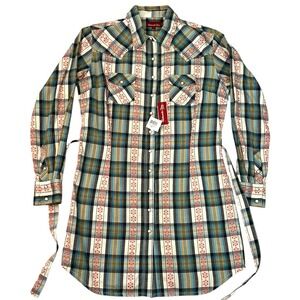 NWT Panhandle Slim‎ Juniors Shirt Dress Size Large Camel JOL2429